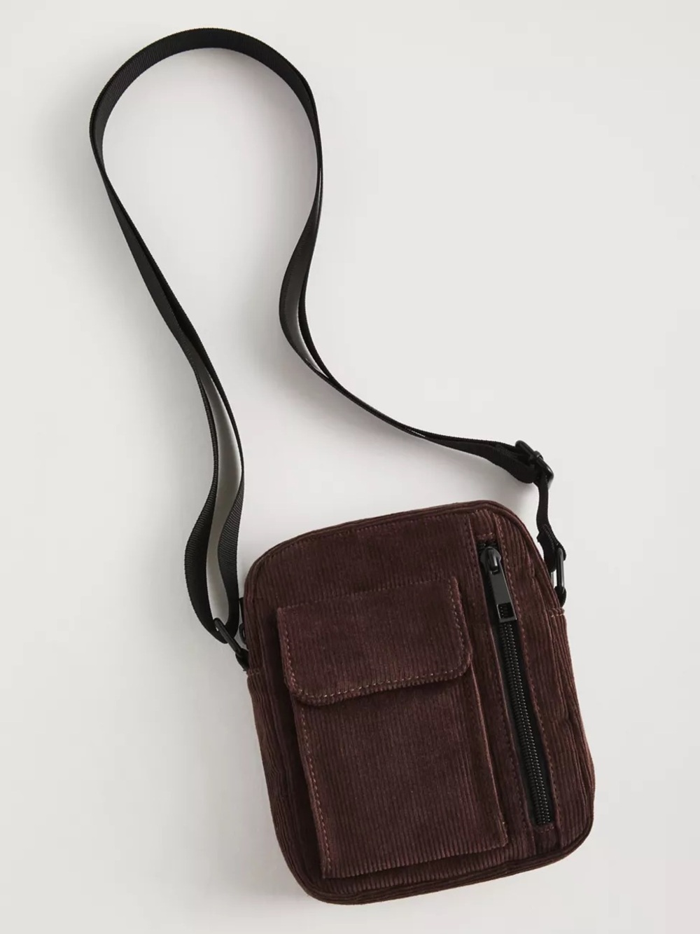 Urban Outfitters Corduroy Mini Messenger Bag - Brown